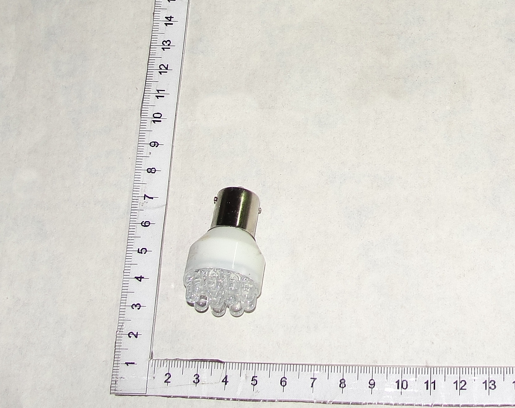 Лампа светодиод 12Т25-W/12LED (аналог А12-21 12V стоп,габариты белый)